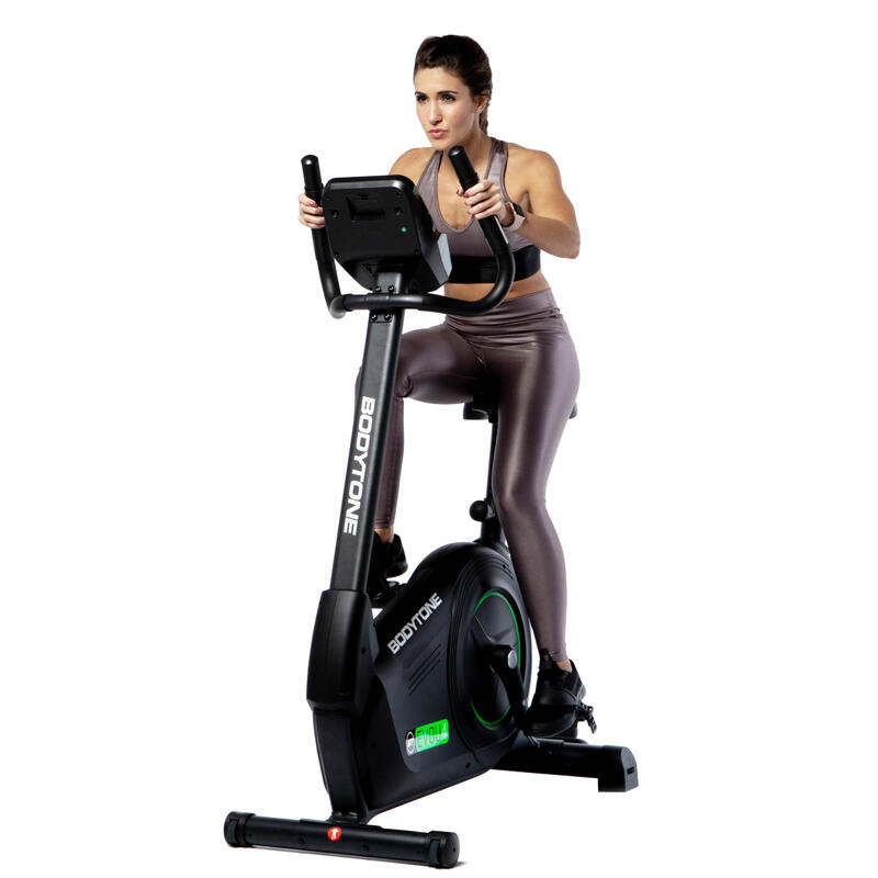 Bicicleta estática semi profesional Bodytone EVOU4, pantalla LED, 16kg