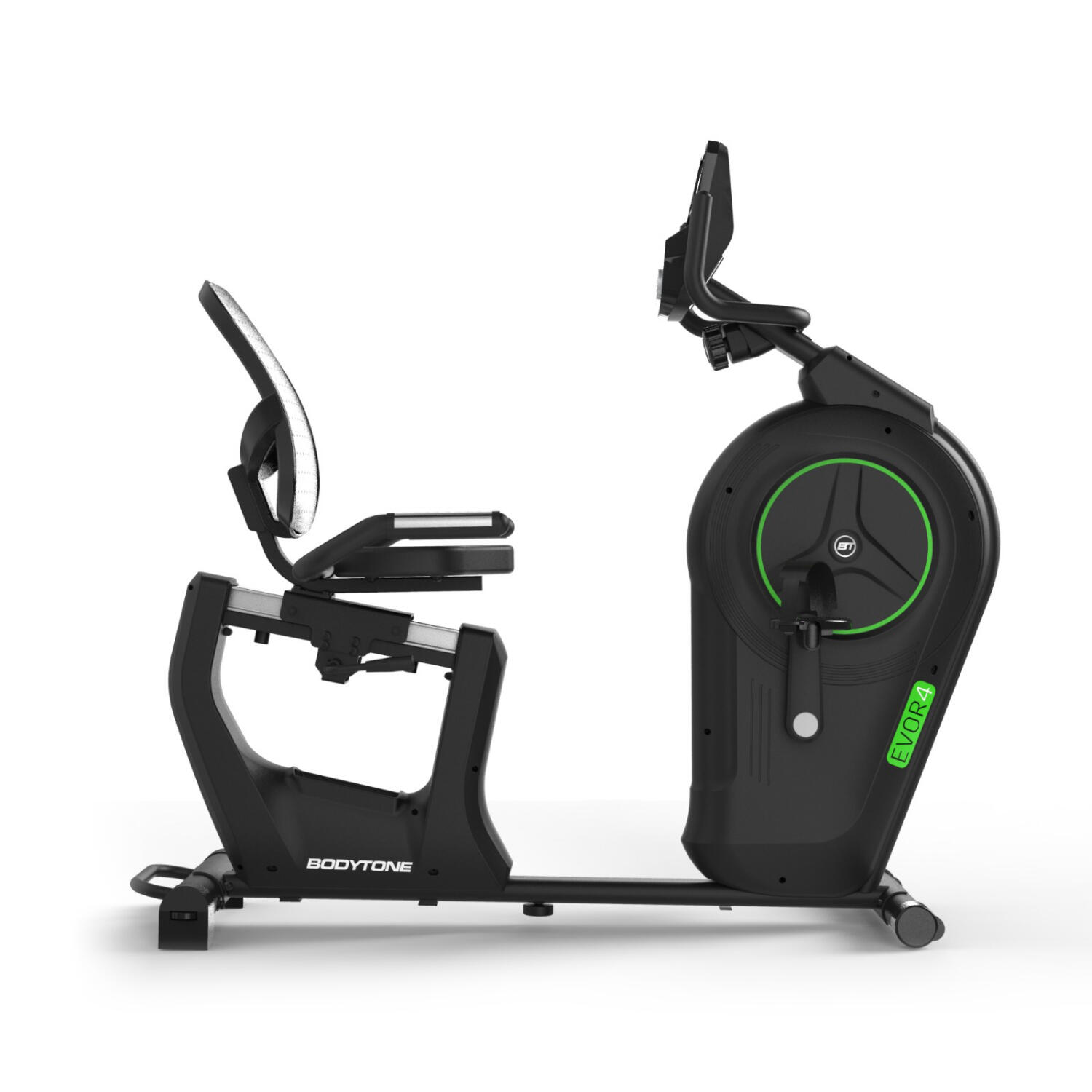 Cyclette semi-professionale reclinabile Bodytone EVOR4 display a LED, 16kg 3/5