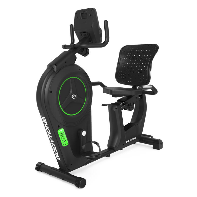 Bicicleta reclinada semi profesional Bodytone EVOR4, pantalla LED, 16kg