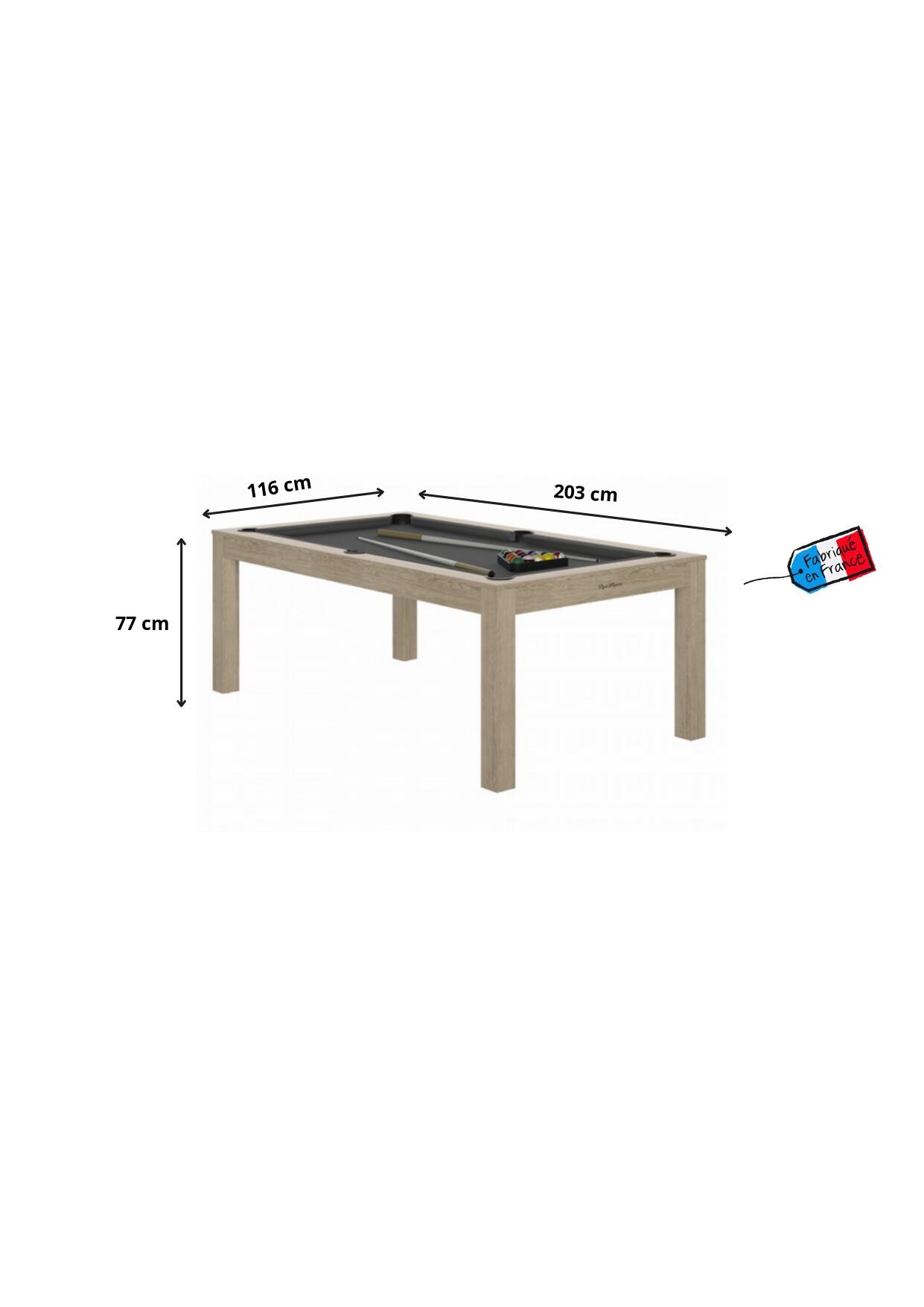 BILLARD CHARME OSLO - DRAP VERT AVEC PLATEAUX TABLE 4/4