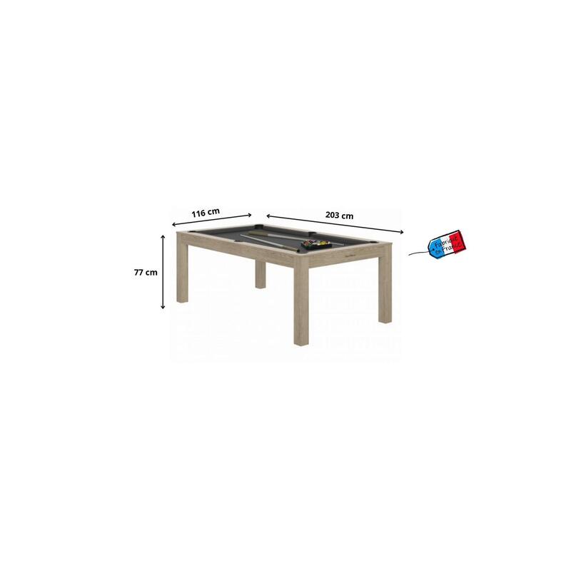 BILLARD CHARME OSLO - DRAP ROUGE AVEC PLATEAUX TABLE
