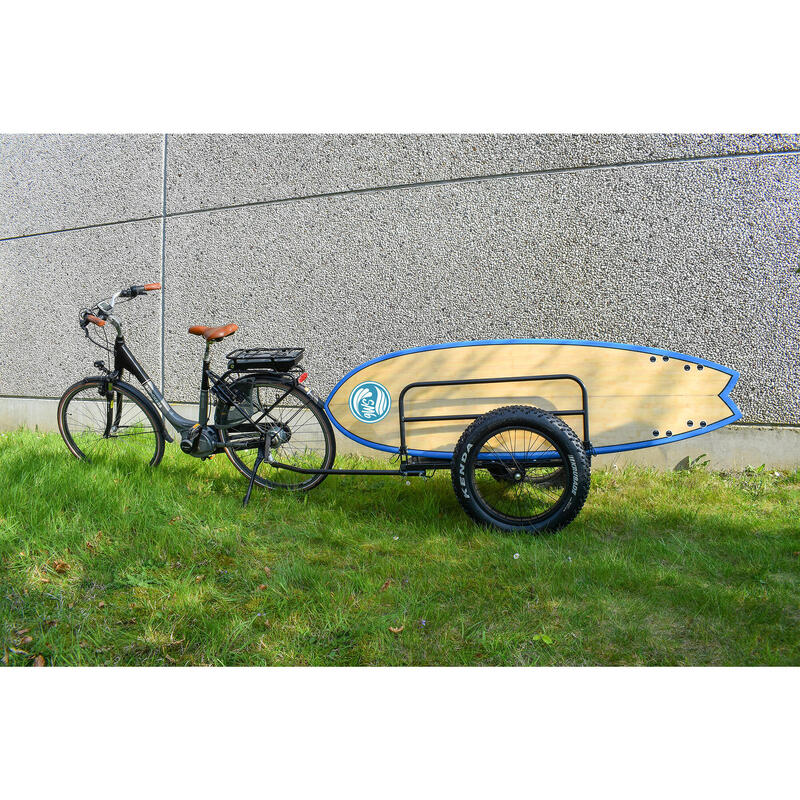 Strandfiets-, surf- en peddelaanhanger - dikke fietswielen