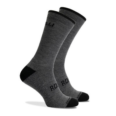 Fietssokken winter wielrensokken merino wol grijs