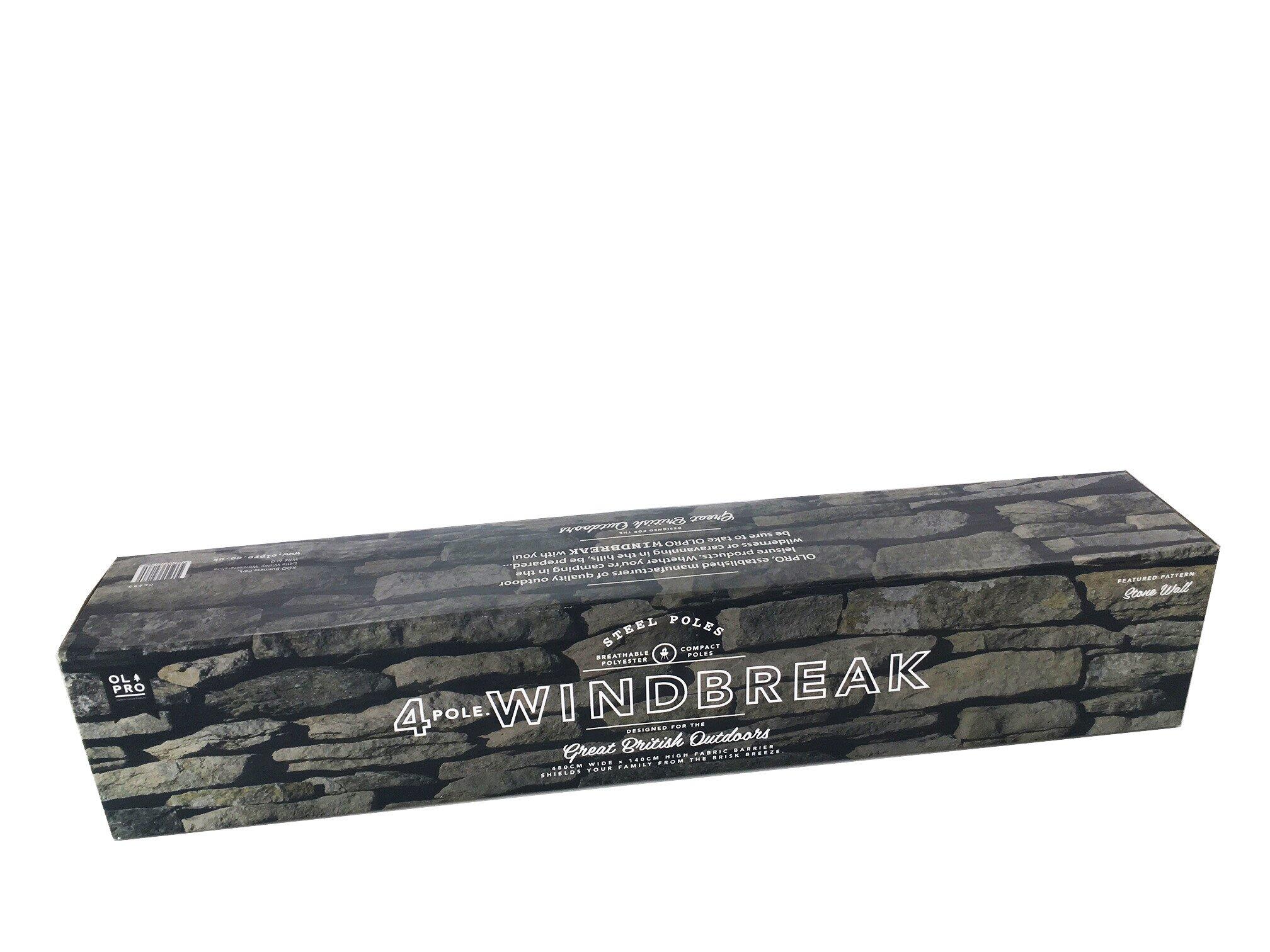 OLPRO Stone Wall 4 Pole Compact Windbreak 4/4