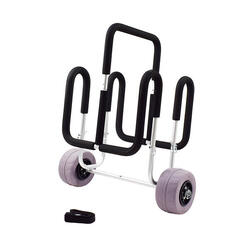 Chariot alu 2 paddle roues basse pression spécial plage