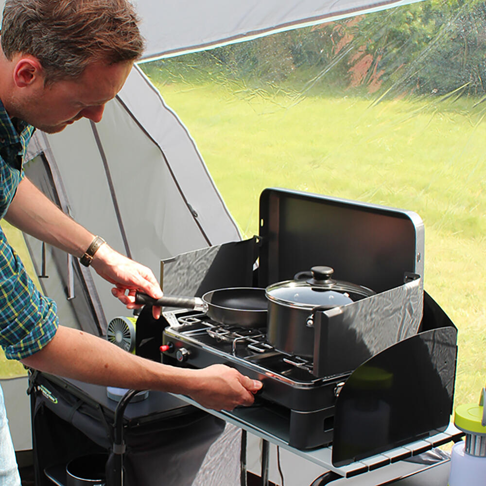 Twin Burner Gas Stove & Grill 5/6