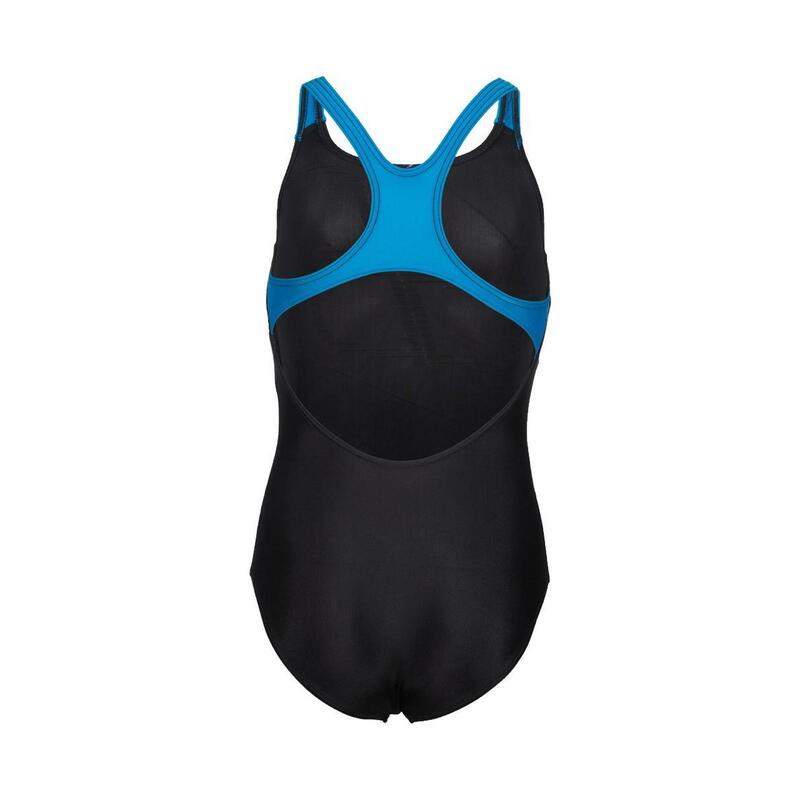 Arena Girl's Swim Pro Logo Swimsuit - Black/Turquoise
