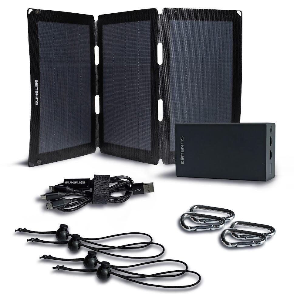 Pacote de energia nómada | painel solar de 24w com bateria de 148wh