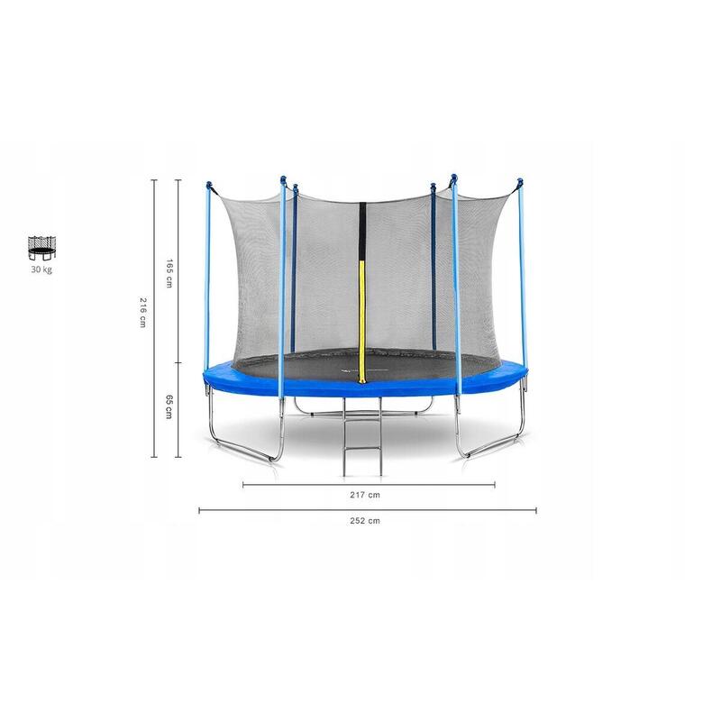 Trampolina ogrodowa z siatką wewnętrzną  8 FT 252 cm Explay Corciano