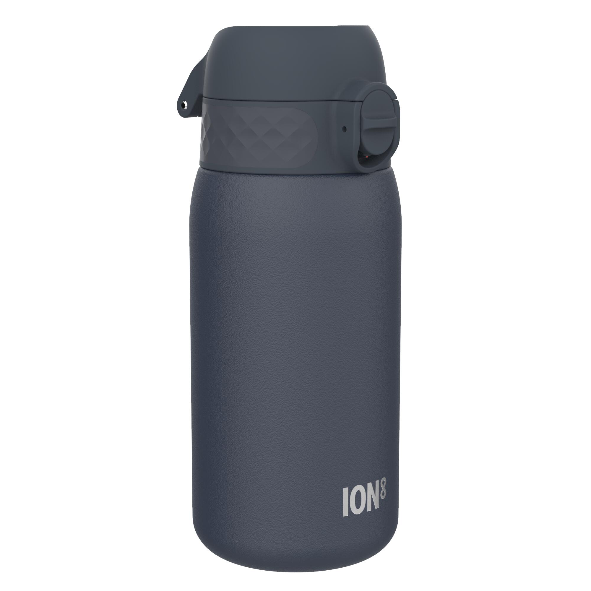 ION8 Leak Proof Water Bottle, Stainless Steel, Ash Navy, 400ml (13oz)