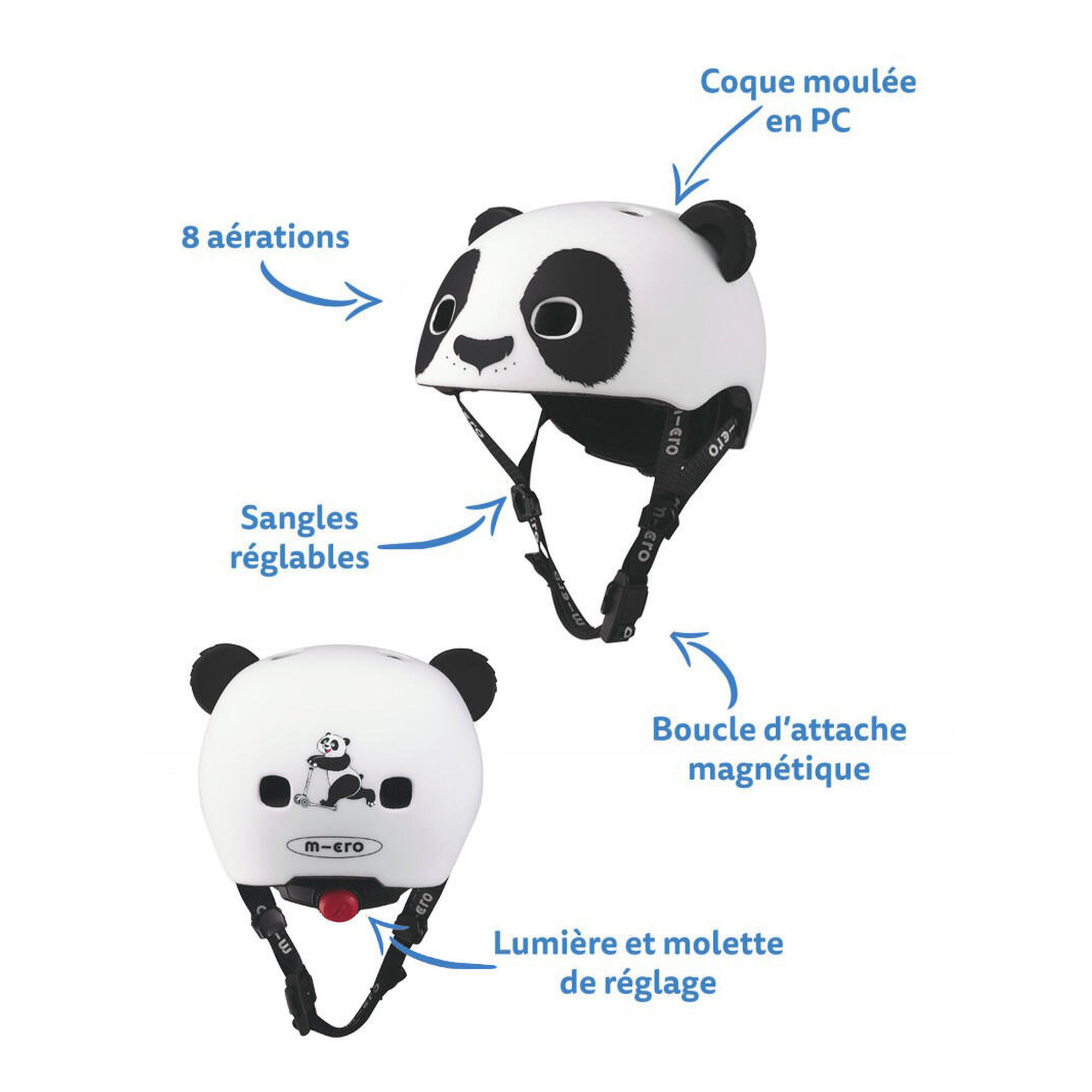 Casque enfant Panda 3D
