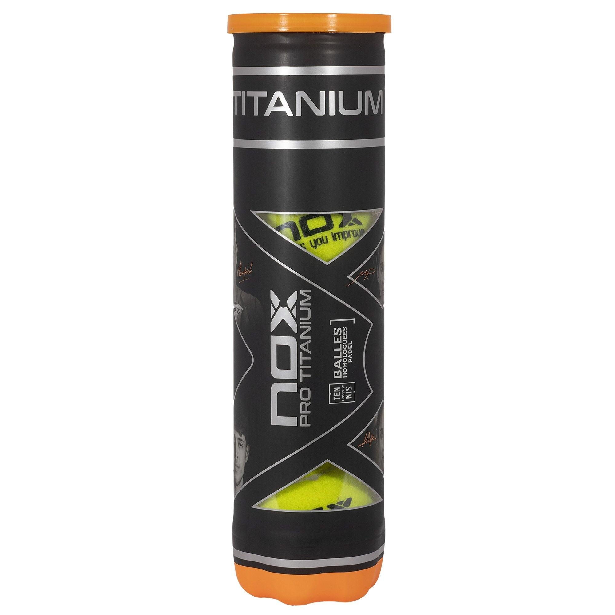 Pack de 4 bolas de padel pro titanium
