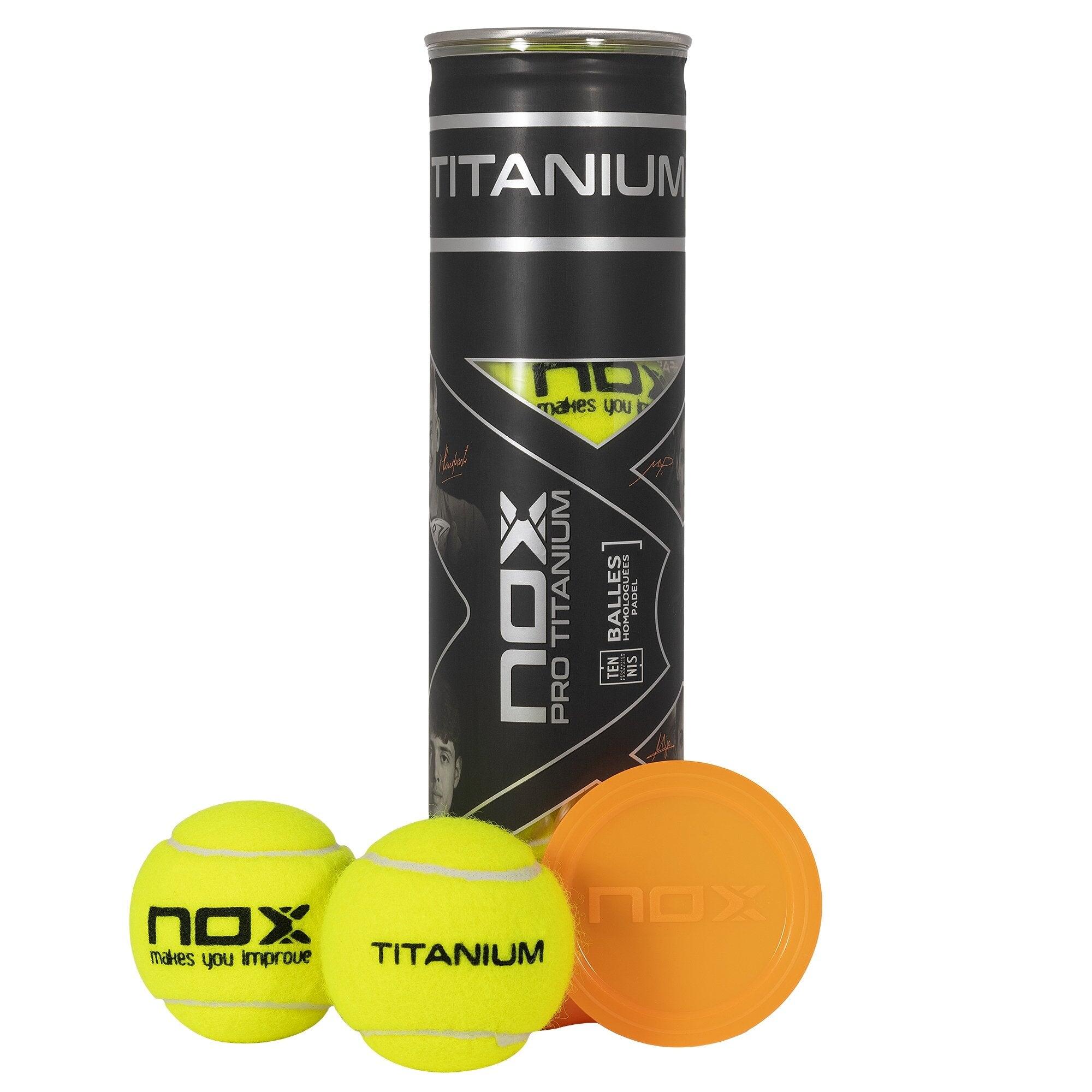 NOX Pro Titanium 4 st. padelballen -  GEEL - unisex 2/2