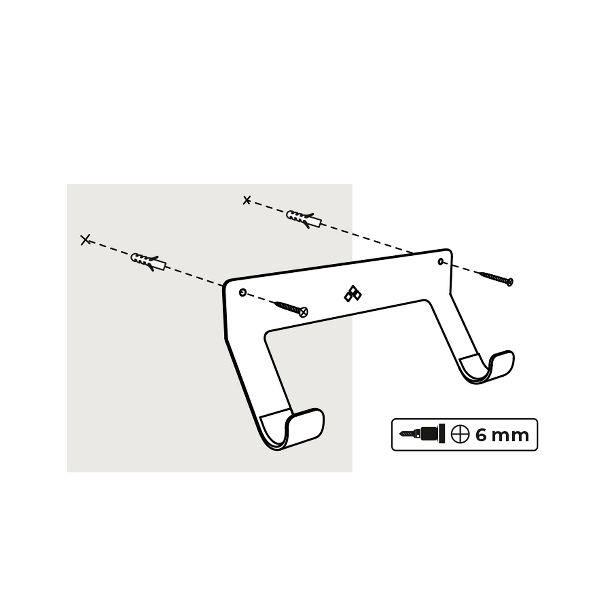 Soporte de pared para patinete eléctrico con protector para manillar y pared 3/7