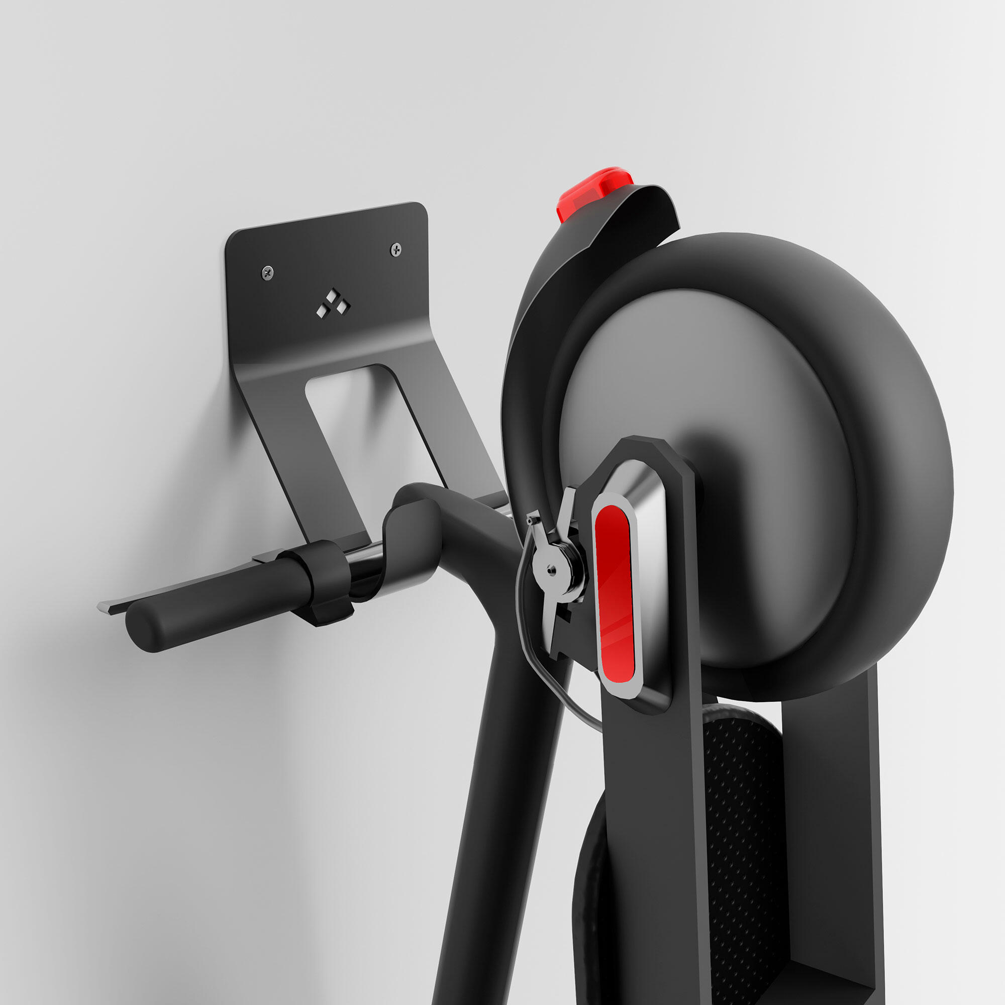 Soporte de pared para Patinete con protector para manillar y pared y tornillos 7/7
