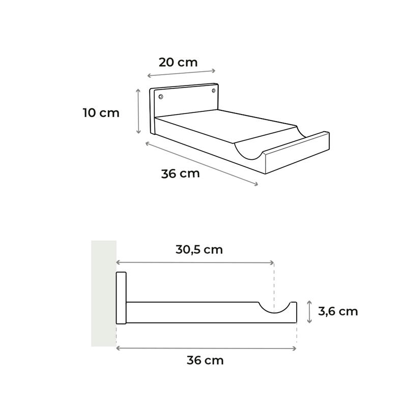 Soporte fijo de pared para bicicleta hecho con madera Incluye tornillos