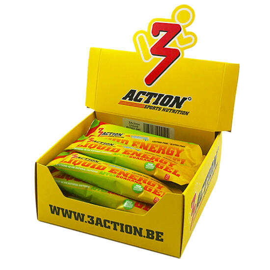 3ACTION LIQUID ENERGY GEL APPEL - DOOS 15 STUKS