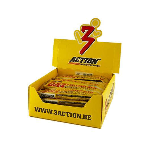 3ACTION OAT ENERGY BAR BANAAN 45G - DOOS 20 REPEN