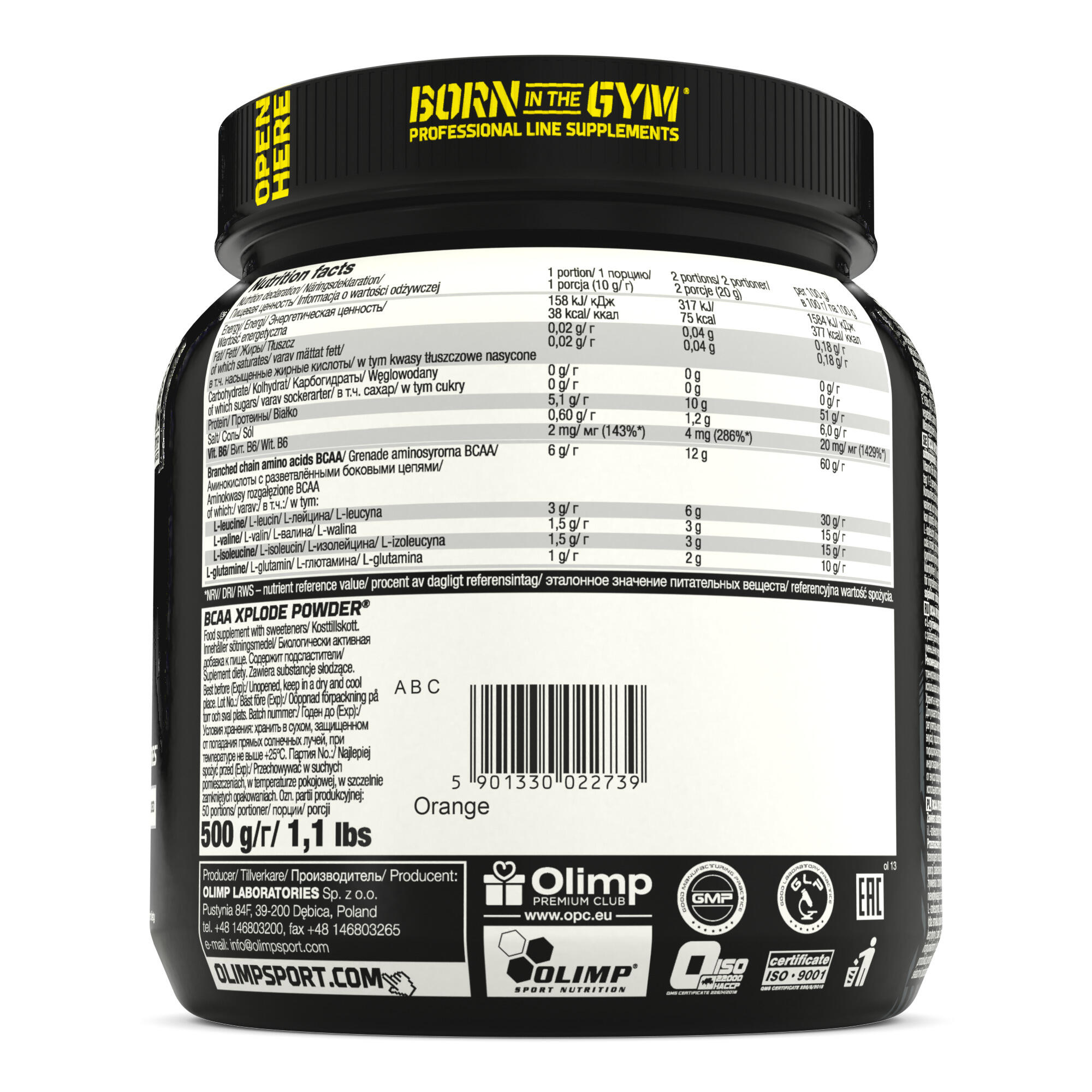 BCAA Xplode - Fruit Punch - 500 gram (50 doseringen) 2/3