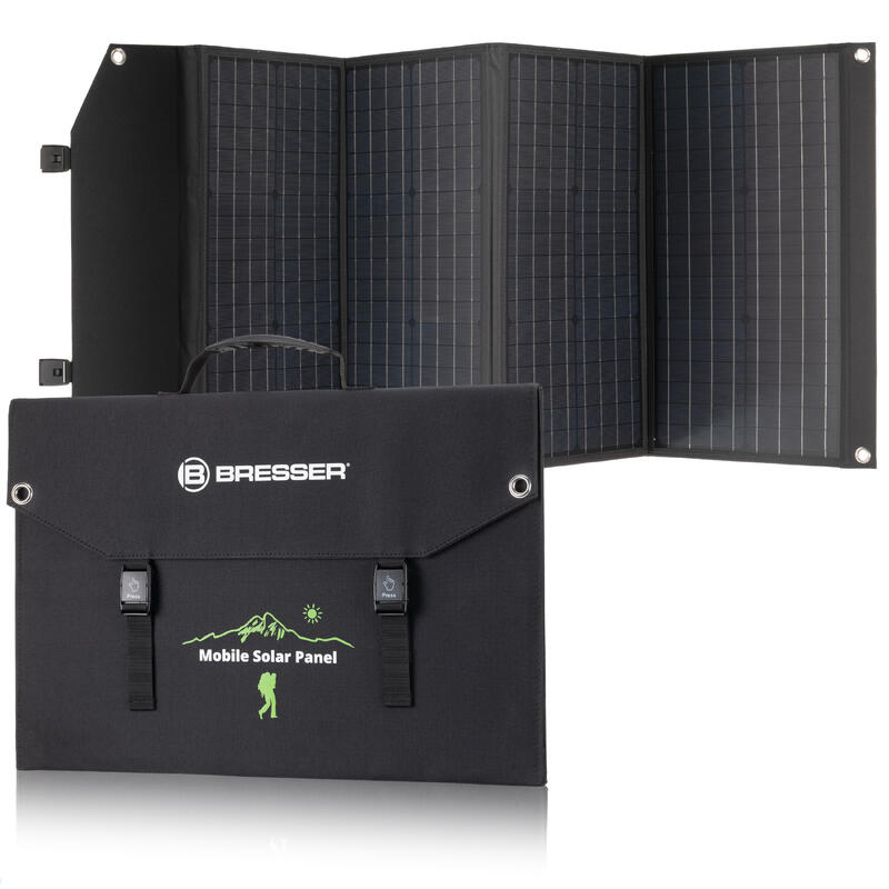 KIT Batería Externa Portátil  1200 W + Panel Solar 120 W Bresser,Camping Viajes