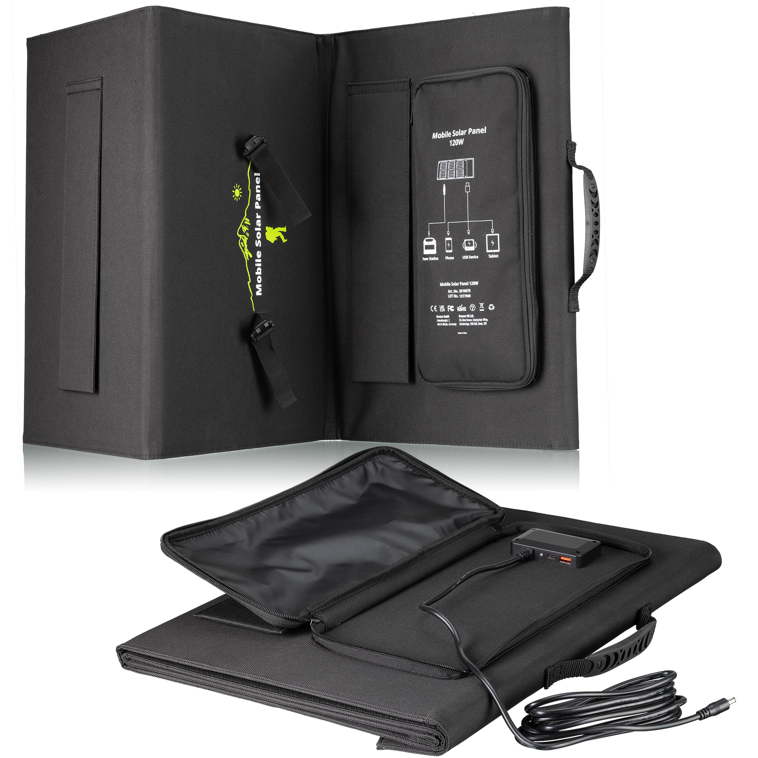 KIT Batteria esterna portatile 1200 W + Pannello solare 120 W Bresser, campeggio 5/7