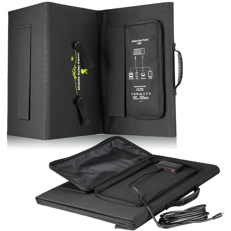 KIT Batterie externe portable 1200 W + Panneau solaire 120 W Bresser, Camping