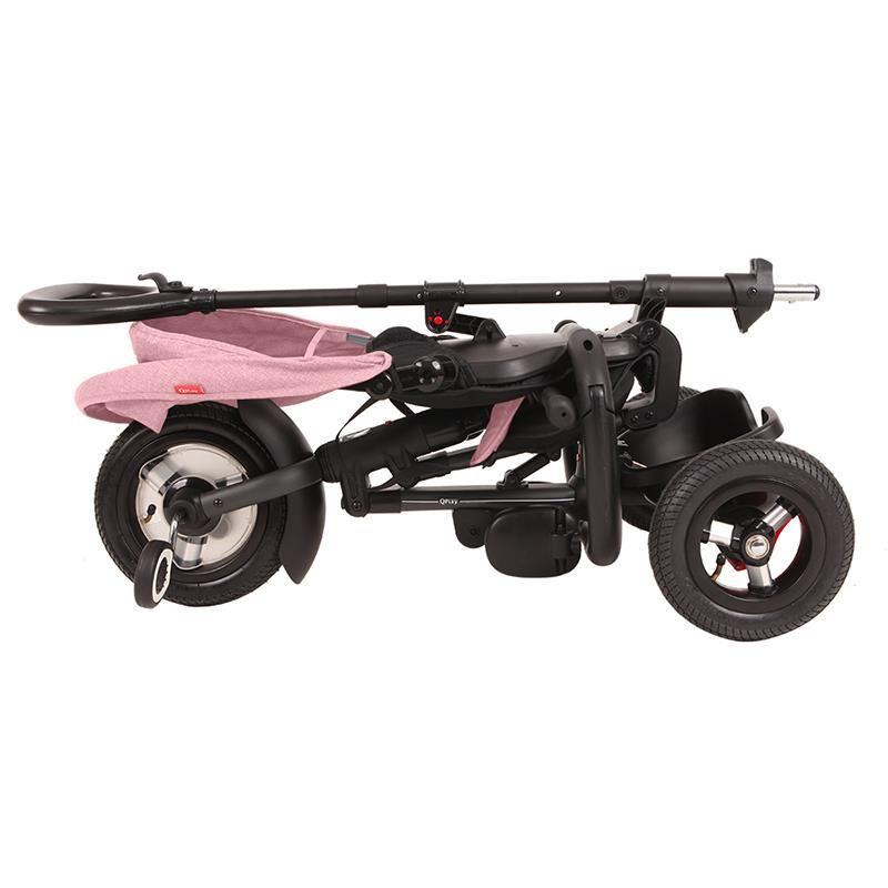 Tricicleta cu roti de cauciuc Qplay Rito Rubber Roz
