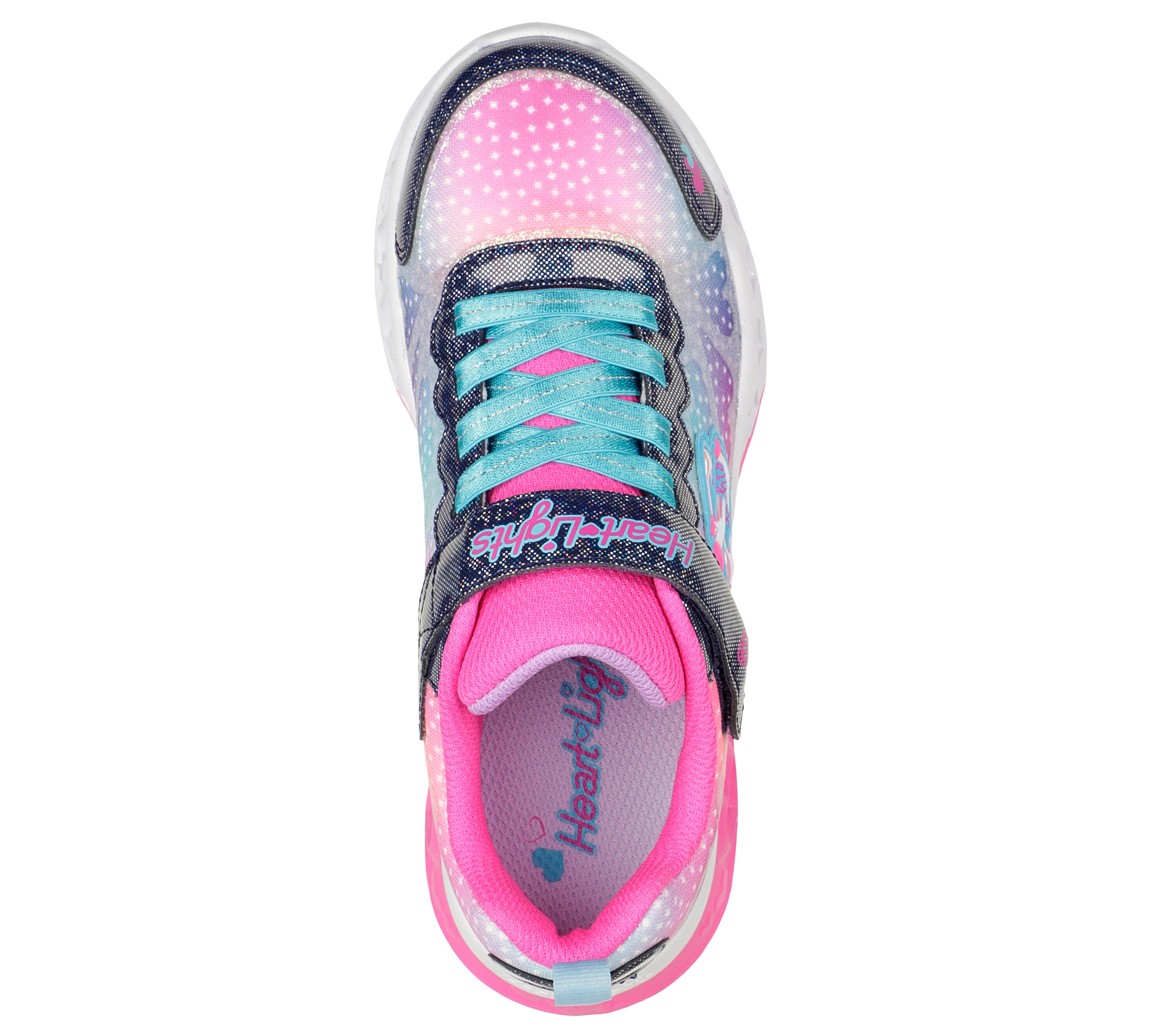 SKECHERS Enfants FLUTTER HEART LIGHTS SIMPLY Sneakers Bleu marine / Multicolore 2/5