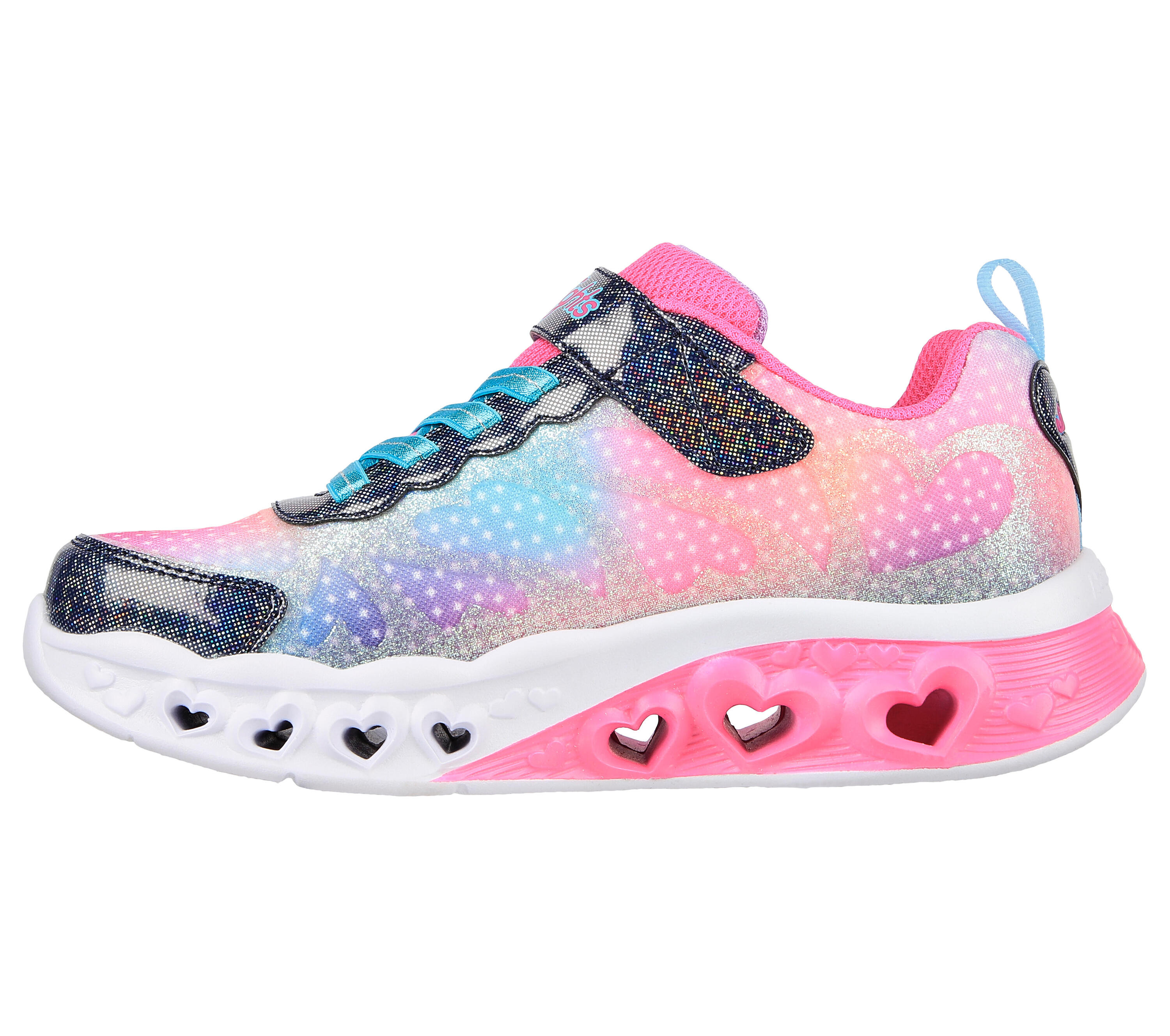 SKECHERS Enfants FLUTTER HEART LIGHTS SIMPLY Sneakers Bleu marine / Multicolore 4/5