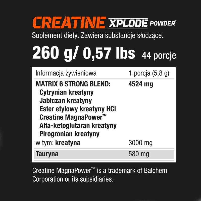 Kreatyna Olimp Creatine Xplode Powder - 260 g - Pomarańcza