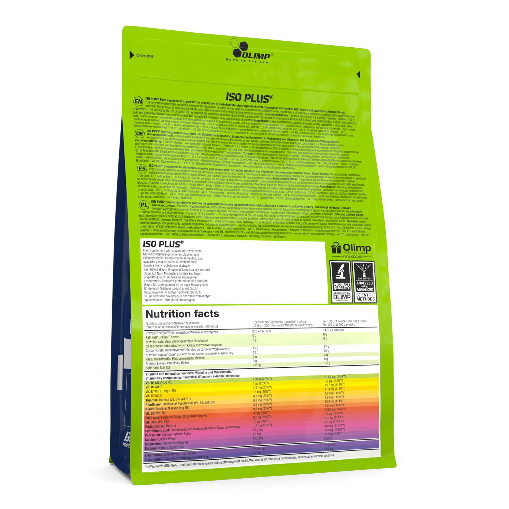 Izotonik w proszku Olimp Iso Plus® Powder - 1505 g - Pomarańcza Pomarańcza 2/3