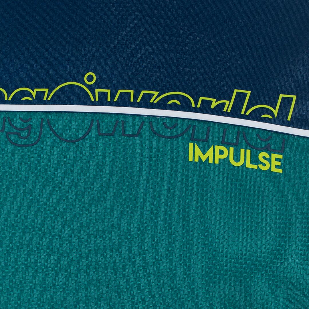Camiseta de Trail Running para Hombre Trangoworld Bandama Verde/Azul 2/6