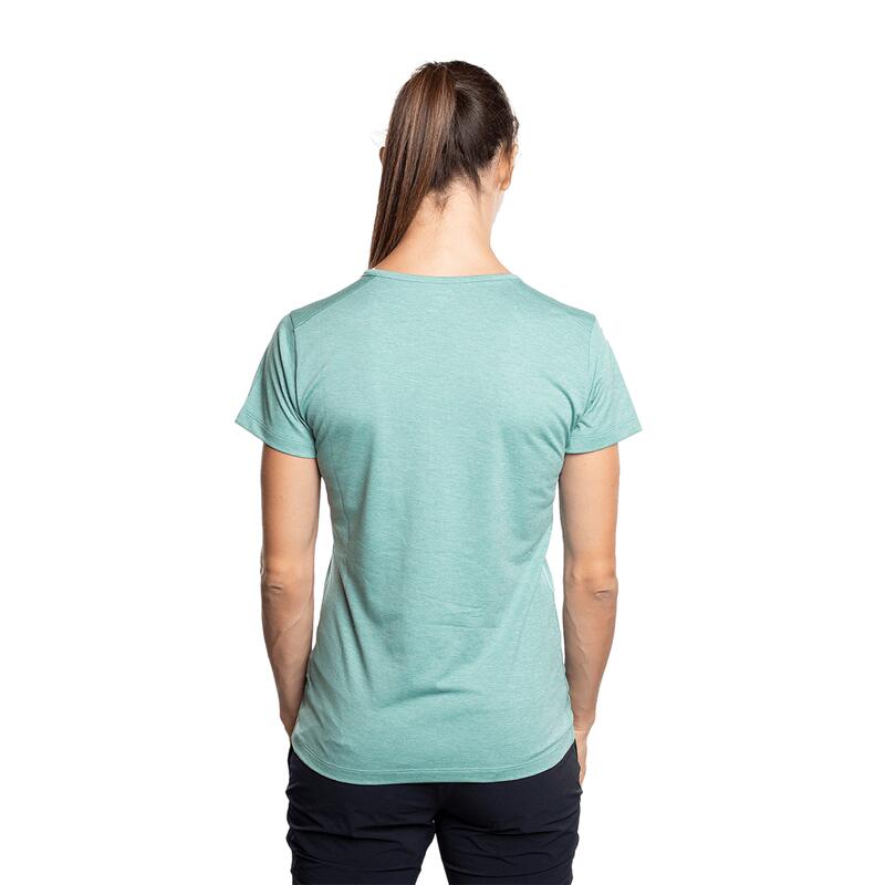Camiseta de manga corta para Mujer Trangoworld Rjavina Verde