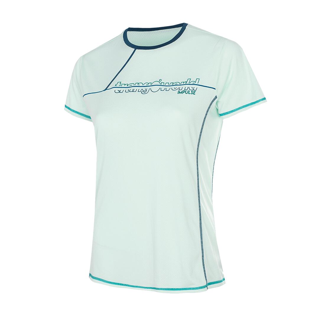 TRANGOWORLD Camiseta de Trail Running para Mujer Trangoworld Sezze Azul/Azul protección UV+