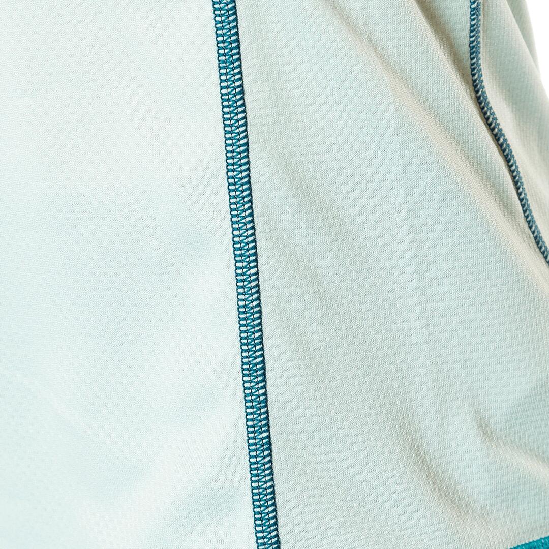 Camiseta de Trail Running para Mujer Trangoworld Sezze Azul/Azul protección UV+ 5/6