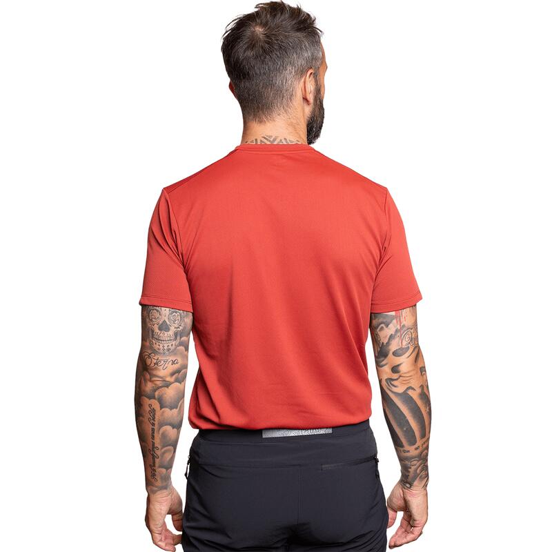 Camiseta de manga corta para Hombre Trangoworld Ovre Rojo