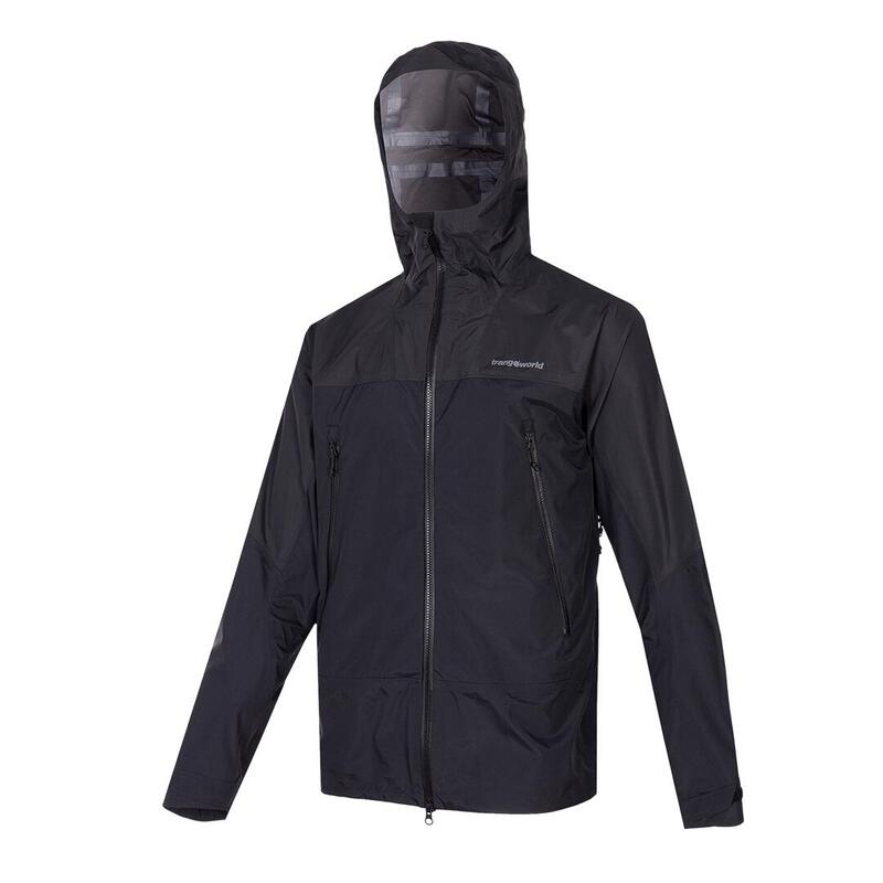 Chaqueta para Hombre Trangoworld Lunkho Negro/Negro Impermeable