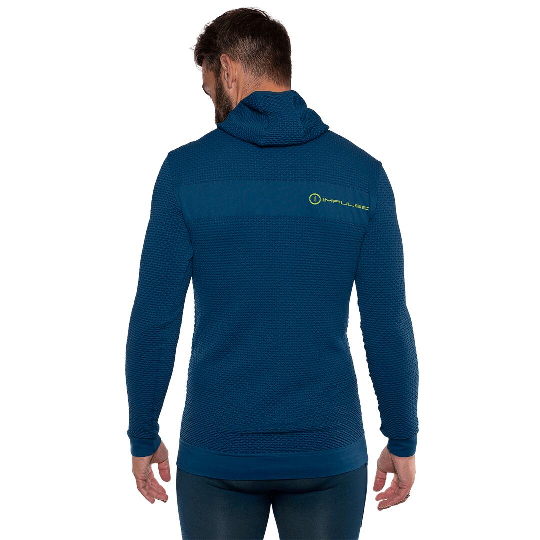 Sudadera con cremallera de Trail Running para Hombre Trangoworld Lanes Azul/ 4/6