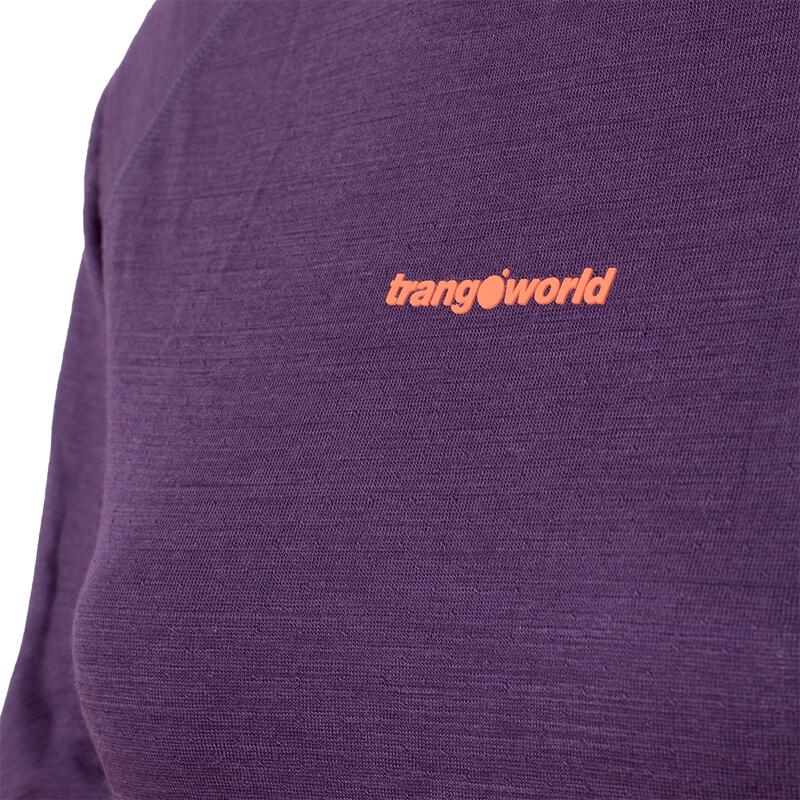 Camiseta térmica manga larga para Mujer Trangoworld Trx2 wool wm pro vd Morado