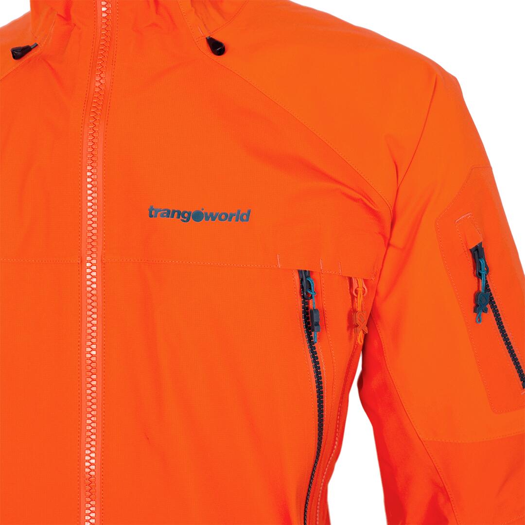 Chaqueta para Hombre Trangoworld Trx2 shell pro Naranja/Negro Impermeable 2/7