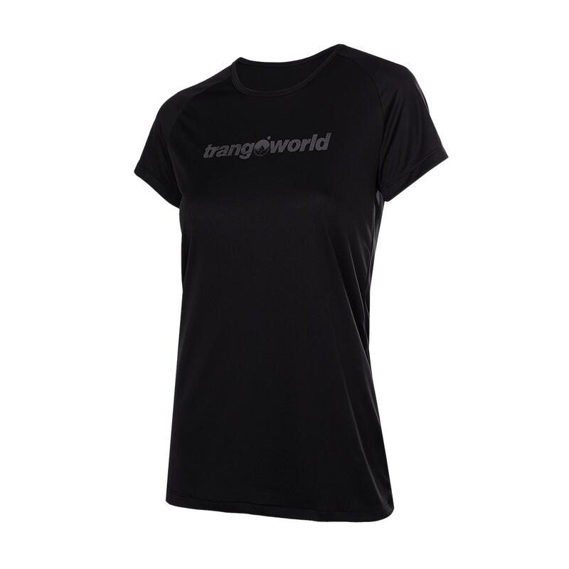 Camiseta de manga corta para Mujer Trangoworld Chovas th Negro