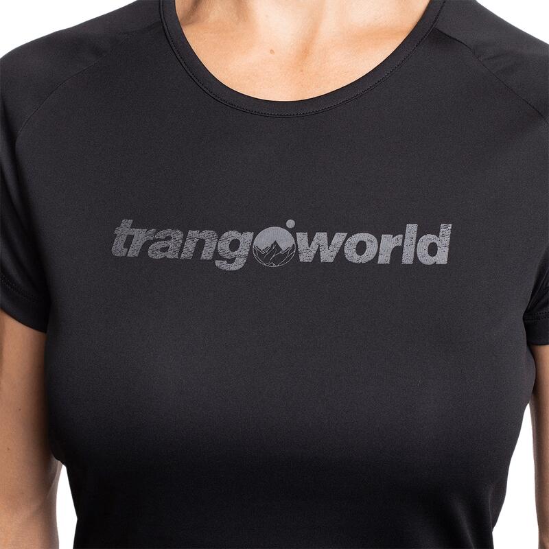 Camiseta de manga corta para Mujer Trangoworld Chovas th Negro