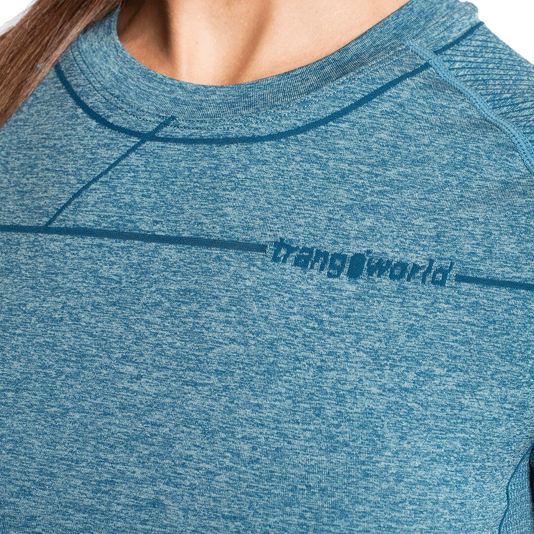 Camiseta de Trail Running para Mujer Trangoworld Arosa Azul/Azul 5/6