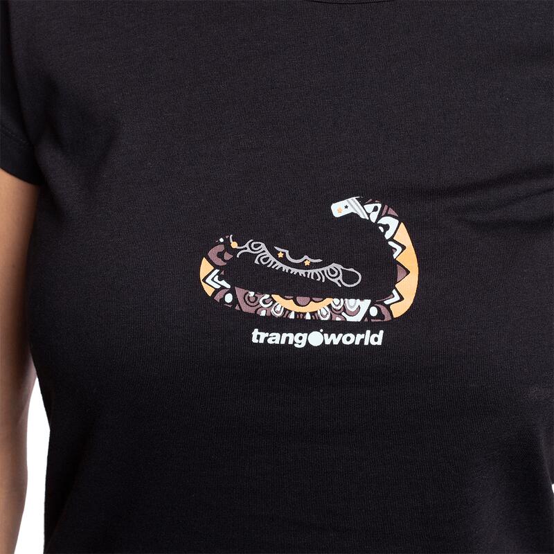 Camiseta de manga corta para Mujer Trangoworld Lorte Negro