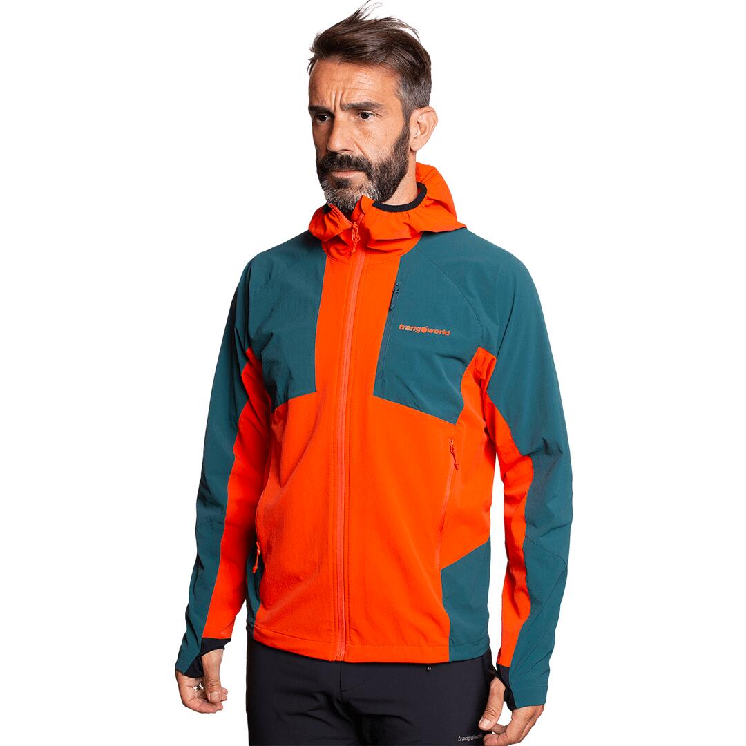 Softshell para Hombre Trangoworld Eighe Naranja/Negro 3/7