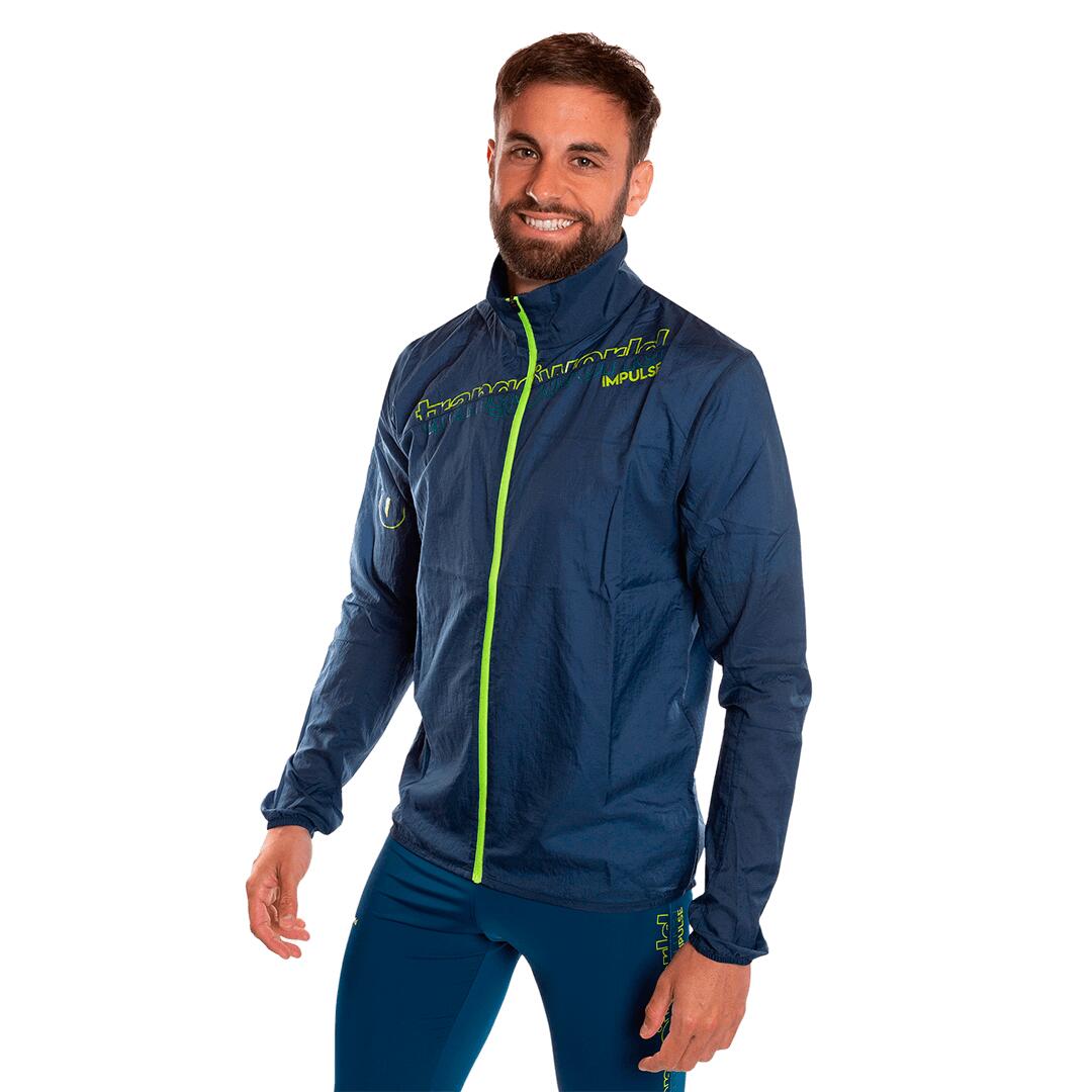 Cortaviento de Trail Running para Hombre Trangoworld Hanlong Azul 3/6