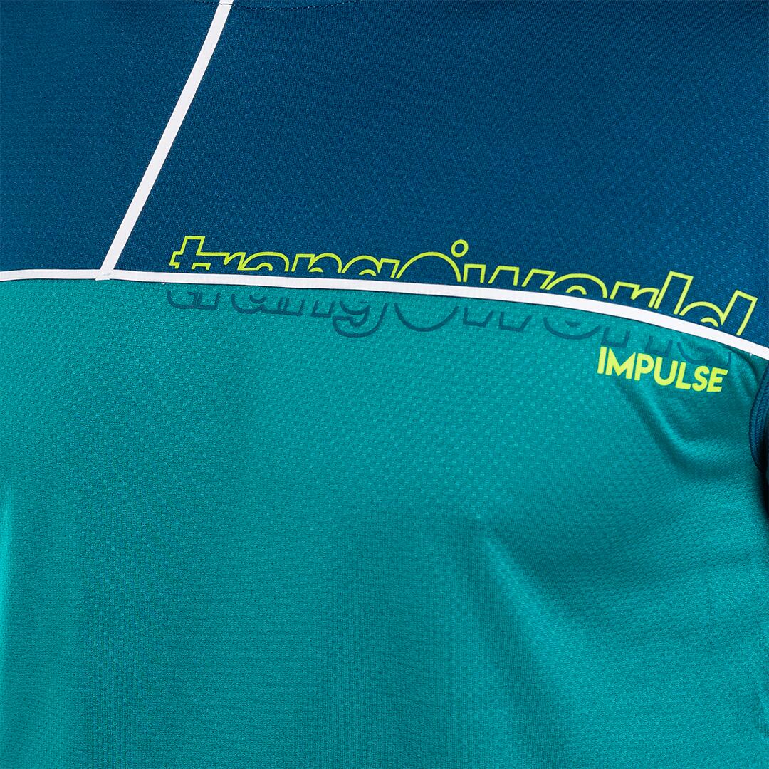 Camiseta de manga larga para Hombre Trangoworld Aden Verde/Azul protección UV+30 5/6