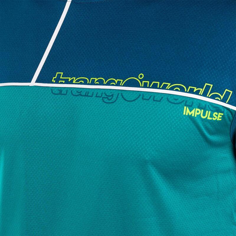 Camiseta de manga larga para Hombre Trangoworld Aden Verde/Azul protección UV+30