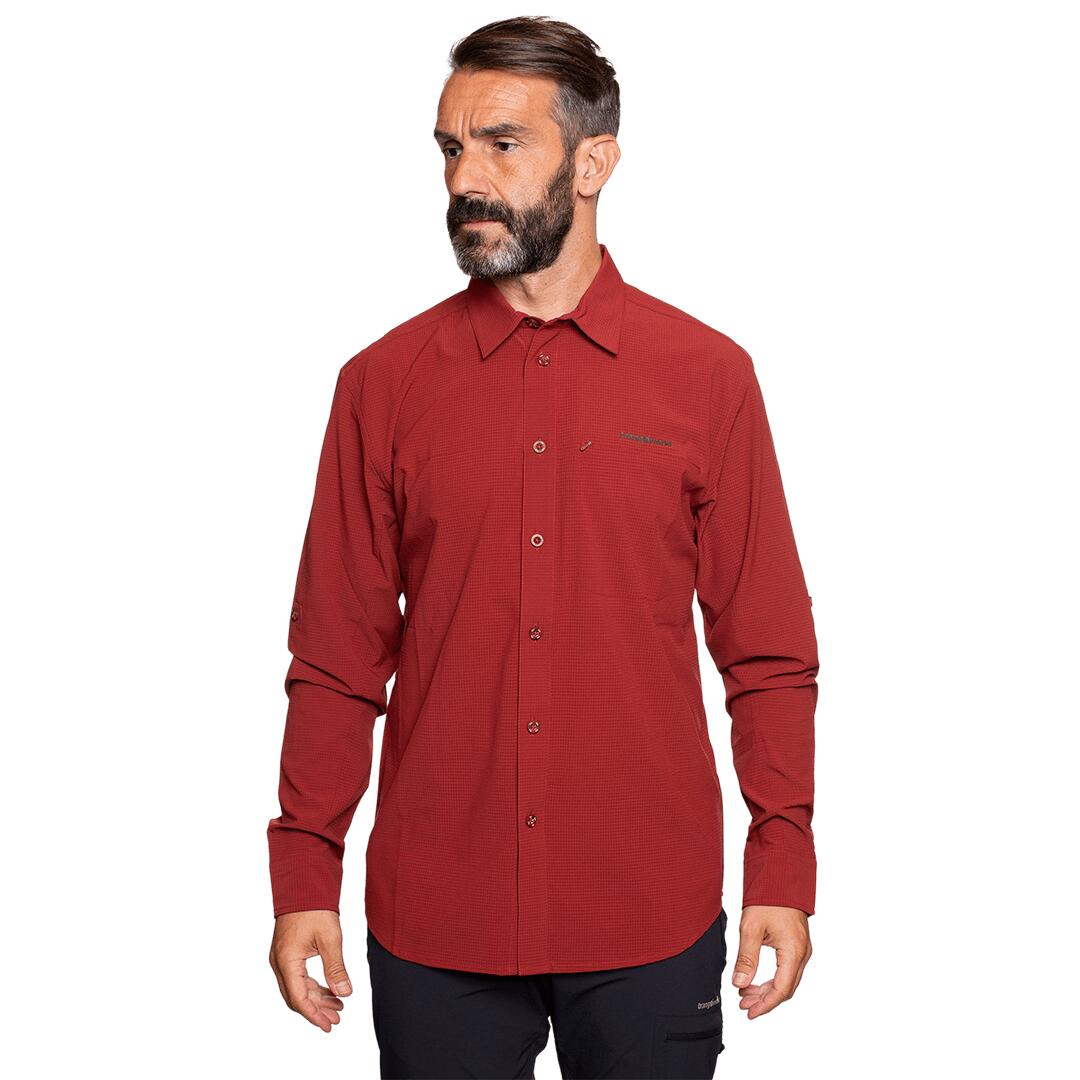 Camisa mangas largas para Hombre Trangoworld Vignemale vn Marrón/Gris 3/6