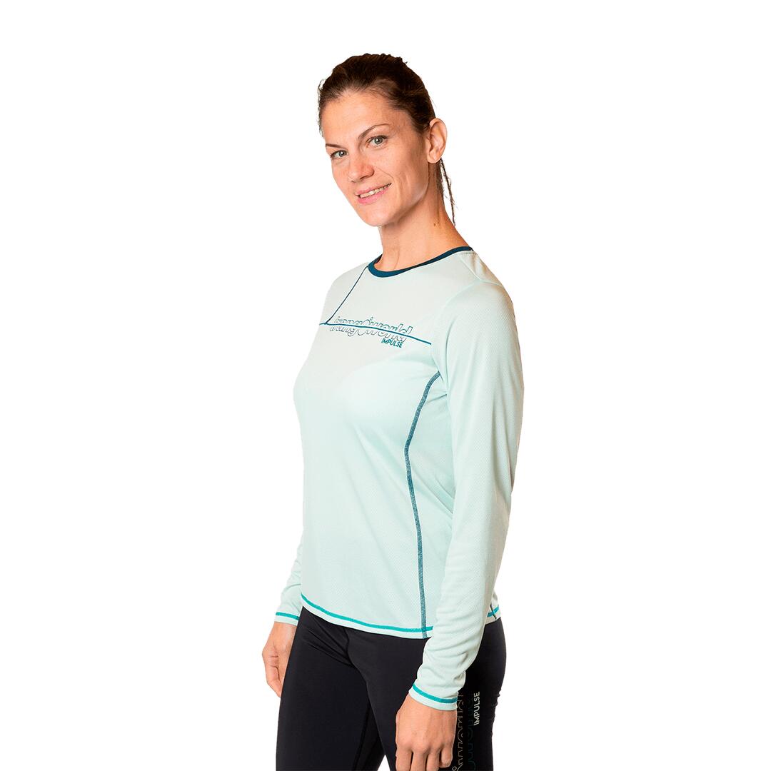Camiseta manga larga de Trail Running para Mujer Trangoworld Finsen Azul/Azul 3/6